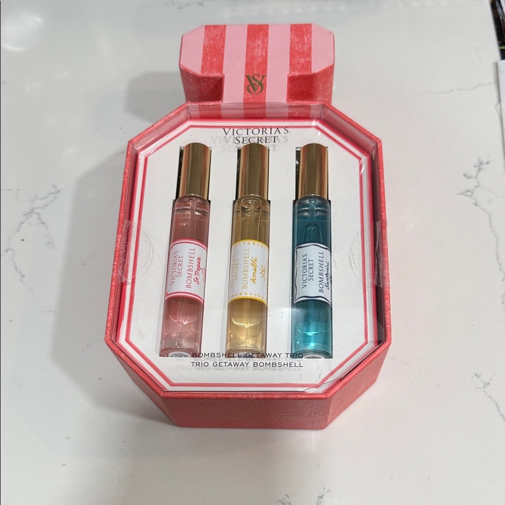 Victoria's Secret Trio Getaway Bombshell Set - Pink, Gold, Blue